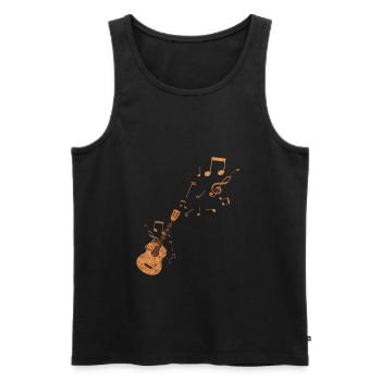 Gitarre Geschenkidee Gitarrist Gitarrenspieler - Männer Premium Bio Tank Top - Schwarz - Vorne - Michal (187cm)