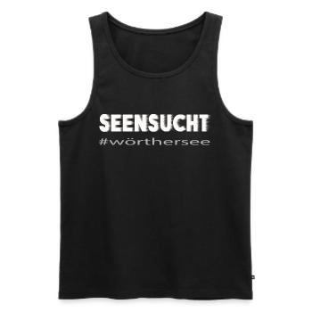 Seensucht Wörthersee - Männer Premium Bio Tank Top - Schwarz - Vorne - Michal (187cm)