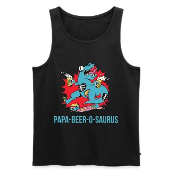 Cadeau de fête des pères pour papa pour la fête des hommes - Débardeur bio Premium Homme - noir - Devant - Michal (187cm)