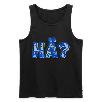 HÄ? Lustig Funny Geschenkidee Hessichses Fragewort - Männer Premium Bio Tank Top - Schwarz - Vorne - Michal (187cm)