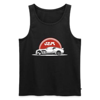 JDM Japan Motorsport Tuning Auto Drift Tuner Voiture - Débardeur bio Premium Homme - noir - Devant - Michal (187cm)