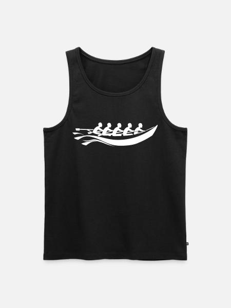 Rowing Team Cartoon Style - Men's Premium Organic Tank Top - black