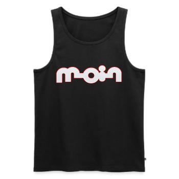 Hello - Men's Premium Organic Tank Top - black - Front - AI Model Male 178 light (178cm)