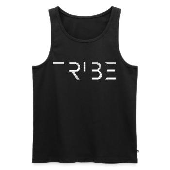 Tekno Tribe Free Party – Untergrund-Rave-Outfit - Männer Premium Bio Tank Top - Schwarz - Vorne - Michal (187cm)