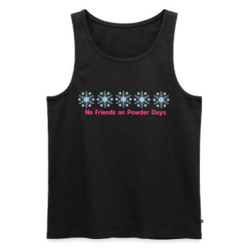 No friends on Powder Days - Männer Premium Bio Tank Top - Schwarz - Vorne - Michal (187cm)