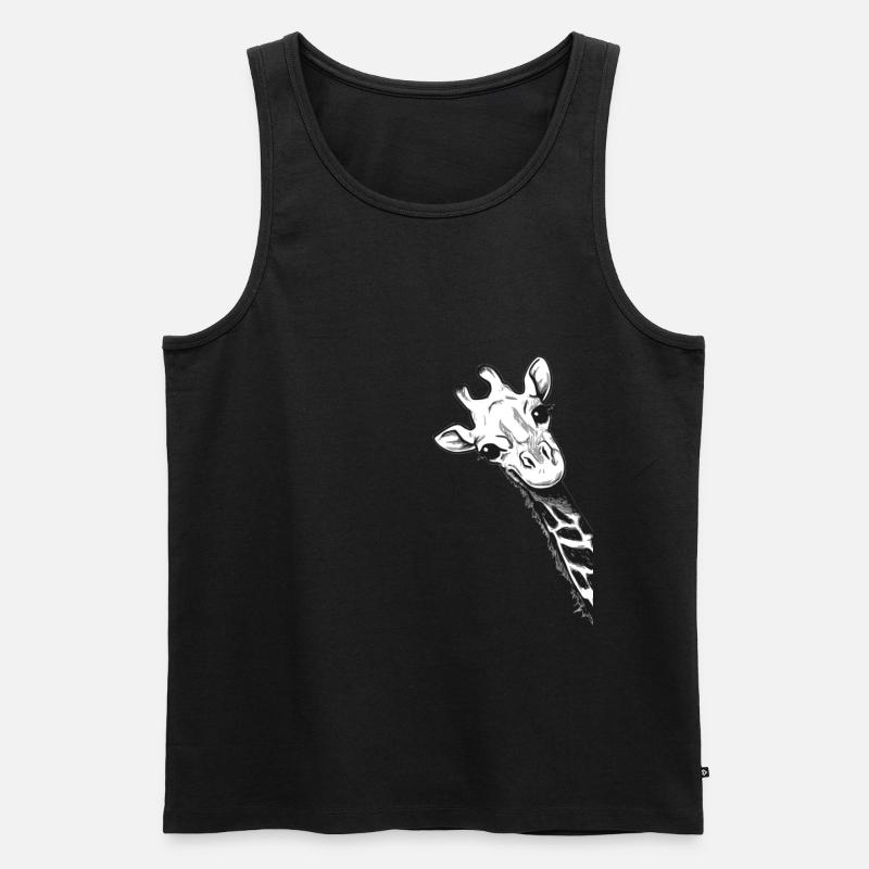 Giraffe - Männer Premium Bio Tank Top - Schwarz