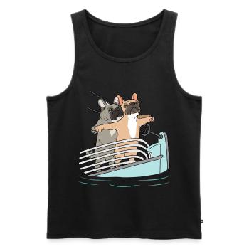 French Bulldog French Bulldog Dog Owner - Men's Premium Organic Tank Top - black - Front - Michal (187cm)