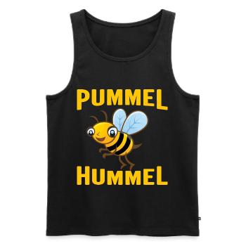 Pummel Hummel - Männer Premium Bio Tank Top - Schwarz - Vorne - Michal (187cm)
