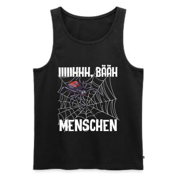 Spinne - Männer Premium Bio Tank Top - Schwarz - Vorne - Michal (187cm)