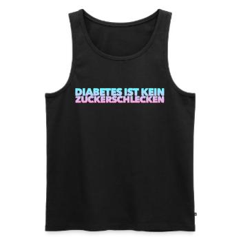 Diabetes ist kein Zuckerschlecken - Männer Premium Bio Tank Top - Schwarz - Vorne - Michal (187cm)