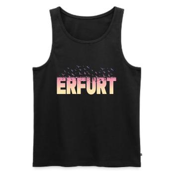 Erfurt Germany City Font Birds Skyline - Men's Premium Organic Tank Top - black - Front - Michal (187cm)
