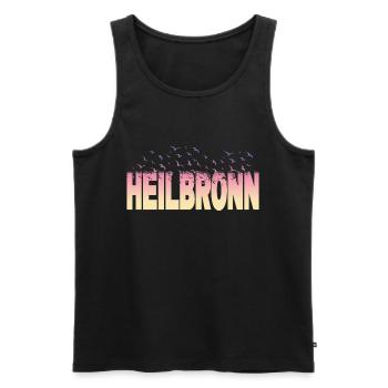 Heilbronn Allemagne Ville Police Oiseaux Skyline - Débardeur bio Premium Homme - noir - Devant - Michal (187cm)