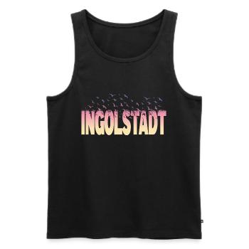 Ingolstadt, Allemagne, ville, Font, oiseaux, Horizon, - Débardeur bio Premium Homme - noir - Devant - Michal (187cm)