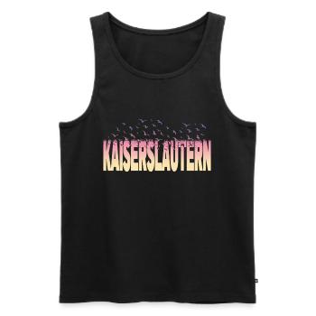 Kaiserslautern Allemagne City Font Birds - Débardeur bio Premium Homme - noir - Devant - Michal (187cm)