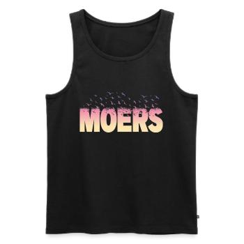 Moers Deutschland Stadt Schrift Vögel Skyline - Männer Premium Bio Tank Top - Schwarz - Vorne - Michal (187cm)