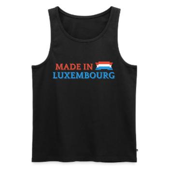 Made in Luxembourg, Luxembourg pride - Men's Premium Organic Tank Top - black - Front - AI Model Male 178 light (178cm)