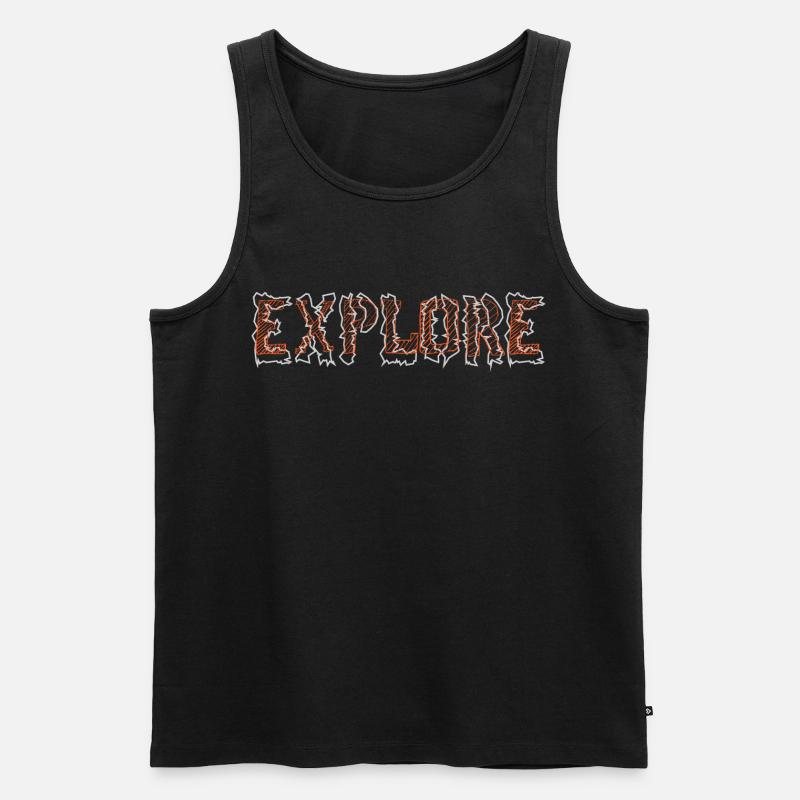 Explore - Männer Premium Bio Tank Top - Schwarz