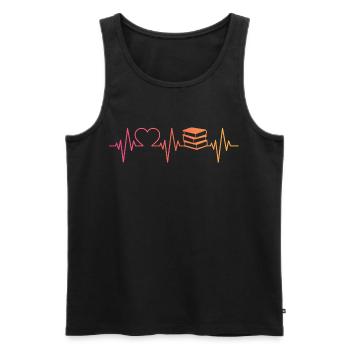 Buch Sonnenuntergang liest betrunkenen Herzschlag - Männer Premium Bio Tank Top - Schwarz - Vorne - Michal (187cm)