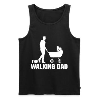 le père qui marche père papa papa bébé paternité - Débardeur bio Premium Homme - noir - Devant - Michal (187cm)