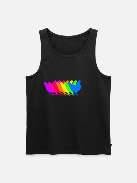 Bunte Hühner Truppe - Männer Premium Bio Tank Top - Schwarz
