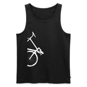 super cooles Rennrad - Männer Premium Bio Tank Top - Schwarz - Vorne - AI Model Male 178 light (178cm)