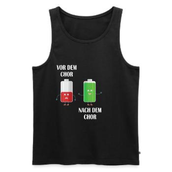 Vor dem Chor-Nach dem Chor - Männer Premium Bio Tank Top - Schwarz - Vorne - Michal (187cm)