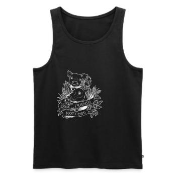 Friends not Food - Débardeur bio Premium Homme - noir - Devant - Michal (187cm)