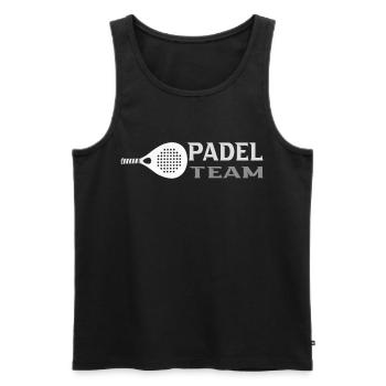 Padel - Männer Premium Bio Tank Top - Schwarz - Vorne - Michal (187cm)
