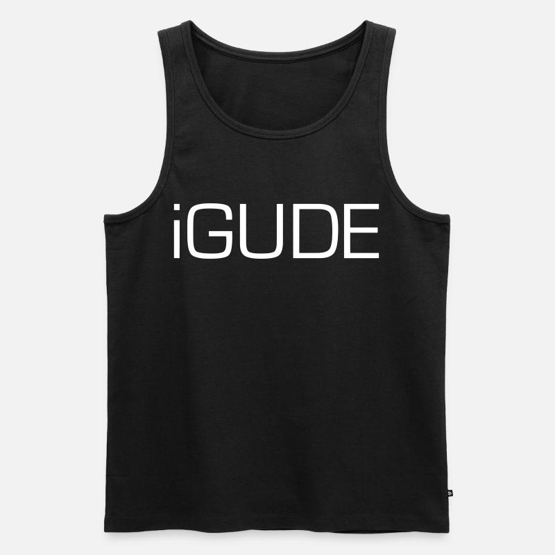 Hessisch - iGude - Männer Premium Bio Tank Top - Schwarz