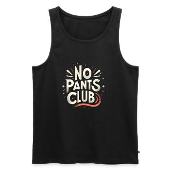 No Pants Club 4 - Men's Premium Organic Tank Top - black - Front - AI Model Male 178 light (178cm)