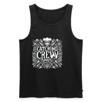 Catering Crew 9 - Männer Premium Bio Tank Top - Schwarz - Vorne - Michal (187cm)