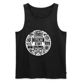 I Film Stuff 10 - Men's Premium Organic Tank Top - black - Front - AI Model Male 178 light (178cm)