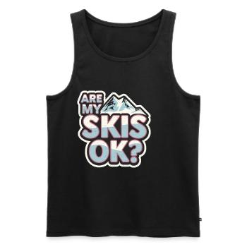 Are My Skis Ok 9 - Männer Premium Bio Tank Top - Schwarz - Vorne - Michal (187cm)