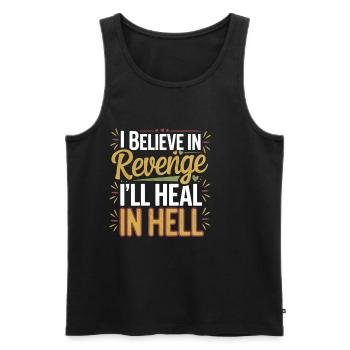 I Believe In Revenge I'll Heal In Hell 11 - Männer Premium Bio Tank Top - Schwarz - Vorne - AI Model Male 178 light (178cm)