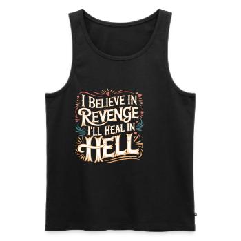 I Believe In Revenge I'll Heal In Hell 12 - Männer Premium Bio Tank Top - Schwarz - Vorne - Michal (187cm)