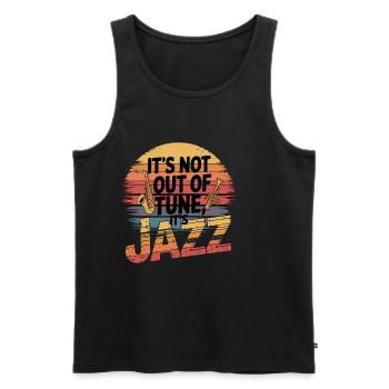 It's Not Out Of Tune, It's Jazz 5 - Männer Premium Bio Tank Top - Schwarz - Vorne - Michal (187cm)