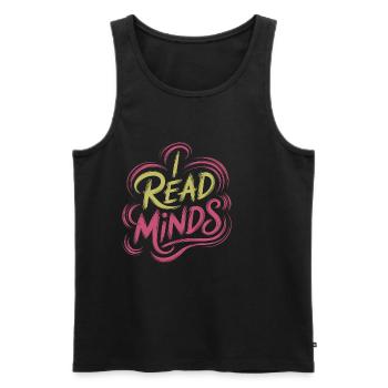 I Read Minds 16 - Männer Premium Bio Tank Top - Schwarz - Vorne - Michal (187cm)