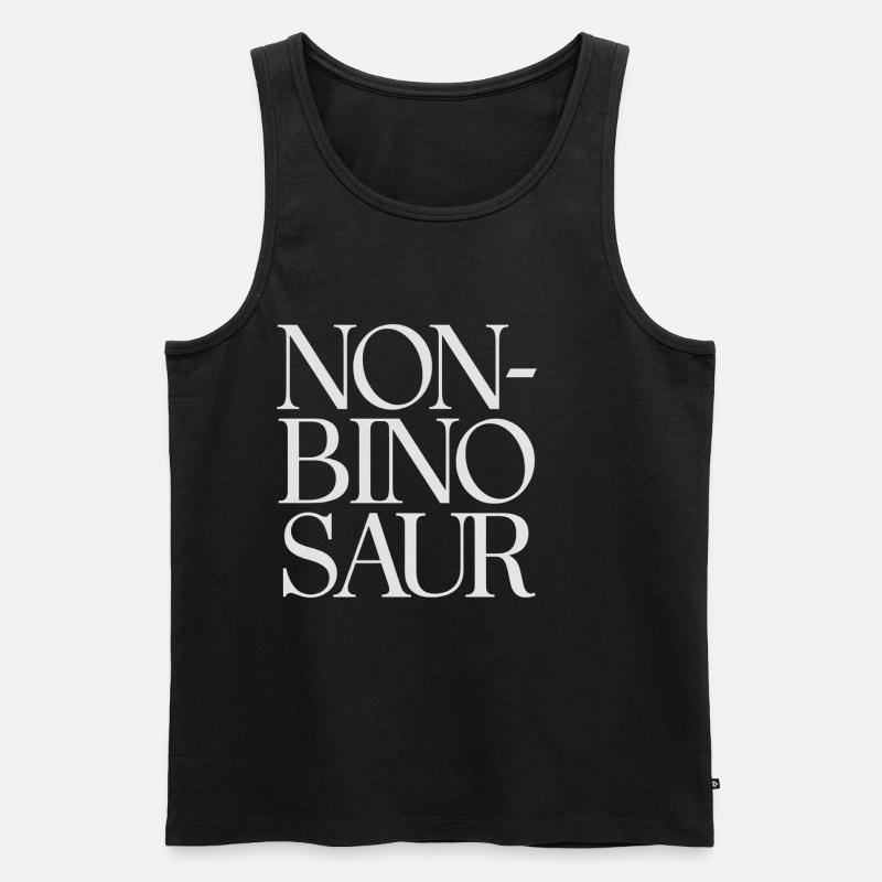 Non-Bino Saur 5 - Männer Premium Bio Tank Top - Schwarz