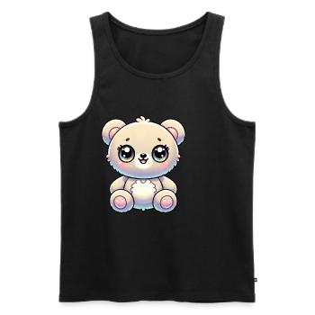 Super Cute Kawaii Baby Bear - Männer Premium Bio Tank Top - Schwarz - Vorne - Michal (187cm)
