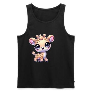 Super Cute Kawaii Baby Giraffe - Männer Premium Bio Tank Top - Schwarz - Vorne - Michal (187cm)