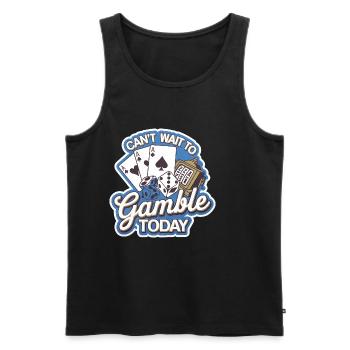 Can't Wait To Gamble Today 9 - Männer Premium Bio Tank Top - Schwarz - Vorne - Michal (187cm)
