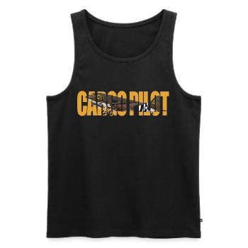 Cargo pilot C-47 - Männer Premium Bio Tank Top - Schwarz - Vorne - AI Model Male 178 light (178cm)