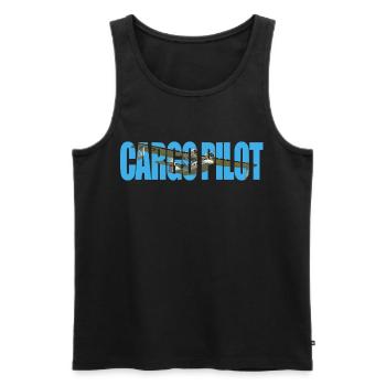 Cargo pilot PBY Catalina - Männer Premium Bio Tank Top - Schwarz - Vorne - AI Model Male 178 light (178cm)