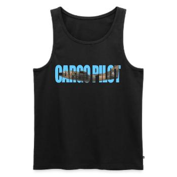 Cargo pilot C-123 - Männer Premium Bio Tank Top - Schwarz - Vorne - AI Model Male 178 light (178cm)