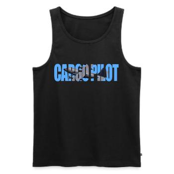 Cargo Pilot C-130 - Männer Premium Bio Tank Top - Schwarz - Vorne - AI Model Male 178 light (178cm)