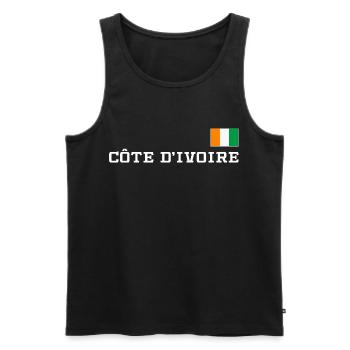 Ivory Coast Pride Cote D'Ivoire Heritage Elephant - Débardeur bio Premium Homme - noir - Devant - Michal (187cm)