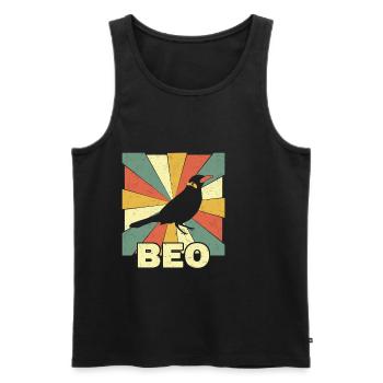 Beo, Mynah pour les amoureux des oiseaux et des éleveurs - Débardeur bio Premium Homme - noir - Devant - Michal (187cm)