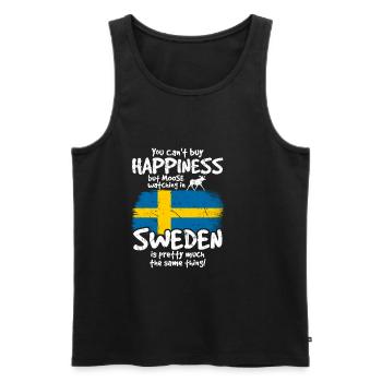 Schweden Elch Glück - Männer Premium Bio Tank Top - Schwarz - Vorne - Michal (187cm)