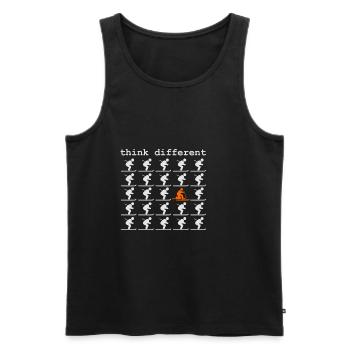 Telemark Ski Nordic Ski Gift - Men's Premium Organic Tank Top - black - Front - AI Model Male 178 light (178cm)