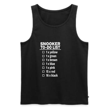 Snooker 147 maximum en cadeau de pause - Débardeur bio Premium Homme - noir - Devant - AI Model Male 178 light (178cm)